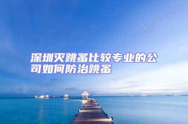 深圳灭跳蚤比较专业的公司如何防治跳蚤