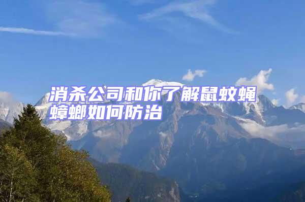 消杀公司和你了解鼠蚊蝇蟑螂如何防治