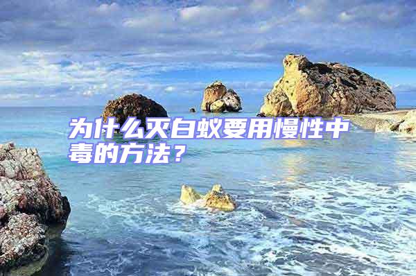 为什么灭白蚁要用慢性中毒的方法？