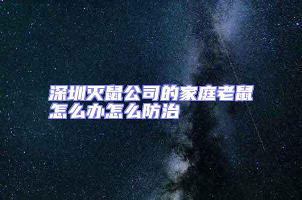 深圳灭鼠公司的家庭老鼠怎么办怎么防治