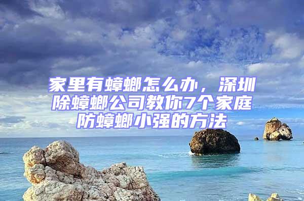 家里有蟑螂怎么办，深圳除蟑螂公司教你7个家庭防蟑螂小强的方法