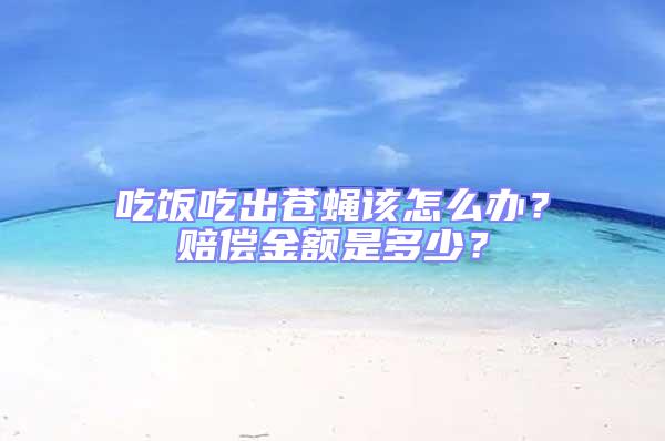 吃饭吃出苍蝇该怎么办？赔偿金额是多少？