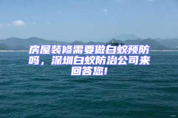 房屋装修需要做白蚁预防吗，深圳白蚁防治公司来回答您!