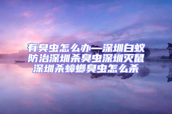 有臭虫怎么办—深圳白蚁防治深圳杀臭虫深圳灭鼠深圳杀蟑螂臭虫怎么杀