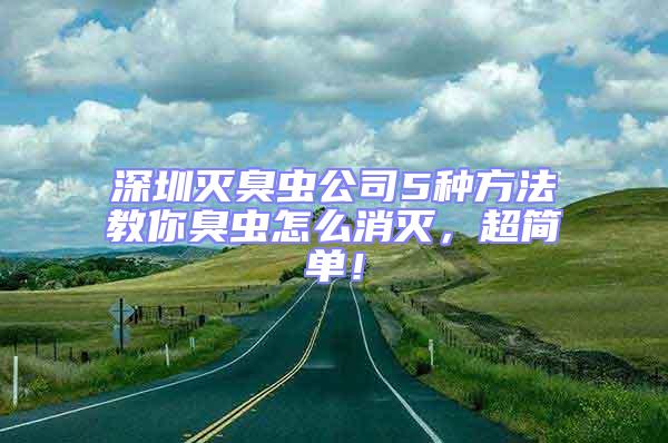 深圳灭臭虫公司5种方法教你臭虫怎么消灭，超简单！