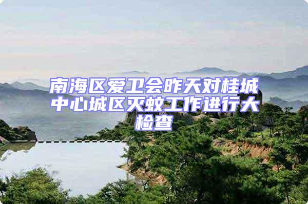 南海区爱卫会昨天对桂城中心城区灭蚊工作进行大检查
