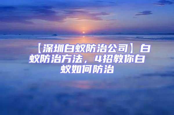 【深圳白蚁防治公司】白蚁防治方法，4招教你白蚁如何防治