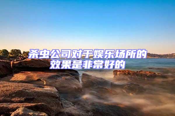 杀虫公司对于娱乐场所的效果是非常好的