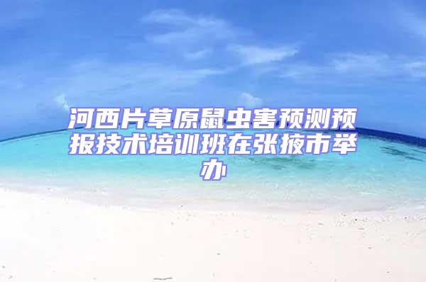 河西片草原鼠虫害预测预报技术培训班在张掖市举办