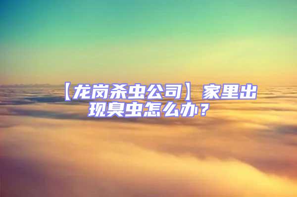 【龙岗杀虫公司】家里出现臭虫怎么办？