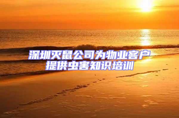 深圳灭鼠公司为物业客户提供虫害知识培训