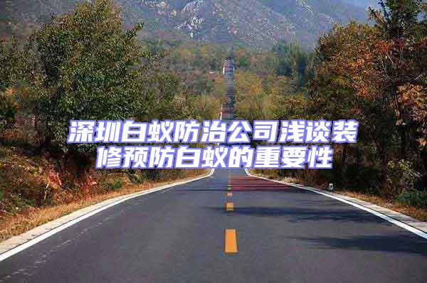 深圳白蚁防治公司浅谈装修预防白蚁的重要性
