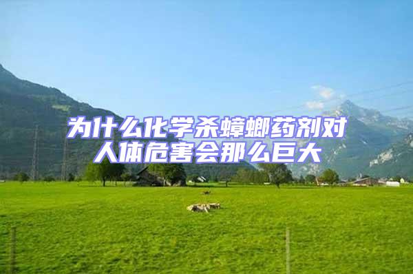 为什么化学杀蟑螂药剂对人体危害会那么巨大