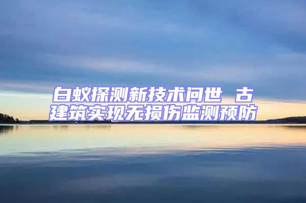 白蚁探测新技术问世 古建筑实现无损伤监测预防