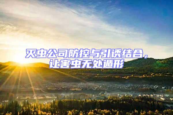 灭虫公司防控与引诱结合，让害虫无处遁形
