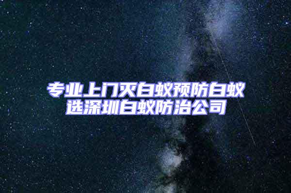 专业上门灭白蚁预防白蚁选深圳白蚁防治公司