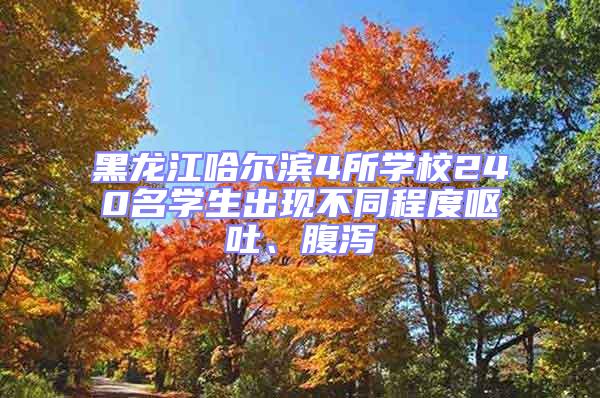 黑龙江哈尔滨4所学校240名学生出现不同程度呕吐、腹泻