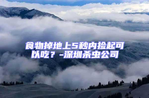 食物掉地上5秒内捡起可以吃？-深圳杀虫公司