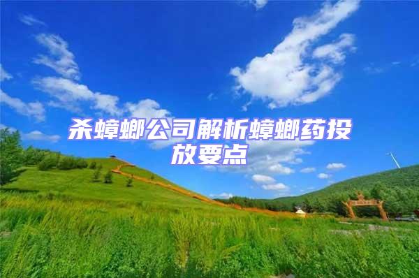 杀蟑螂公司解析蟑螂药投放要点