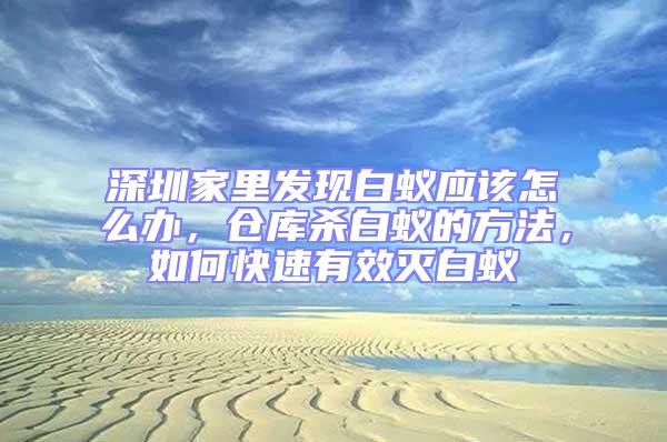 深圳家里发现白蚁应该怎么办，仓库杀白蚁的方法，如何快速有效灭白蚁