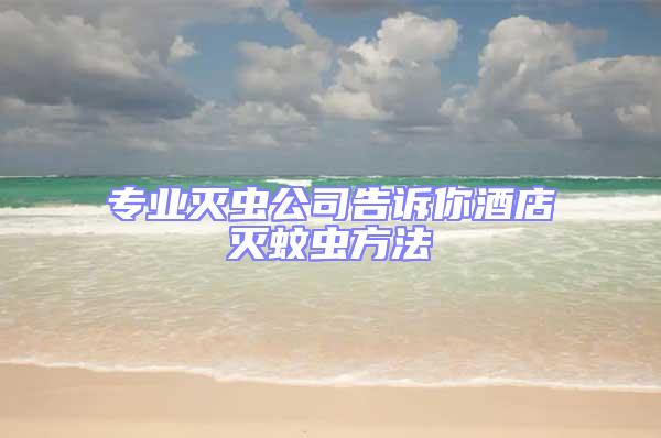 专业灭虫公司告诉你酒店灭蚊虫方法