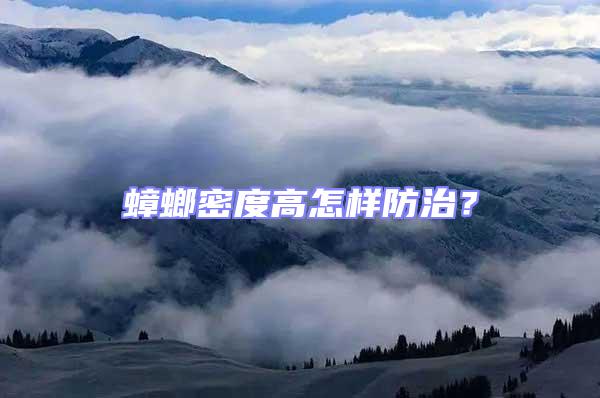 蟑螂密度高怎样防治？