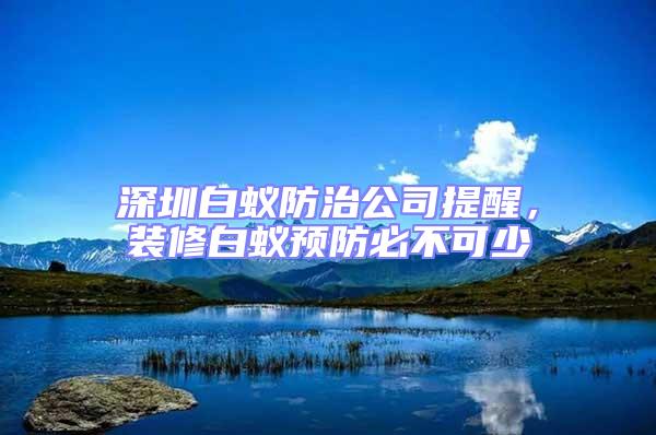 深圳白蚁防治公司提醒，装修白蚁预防必不可少