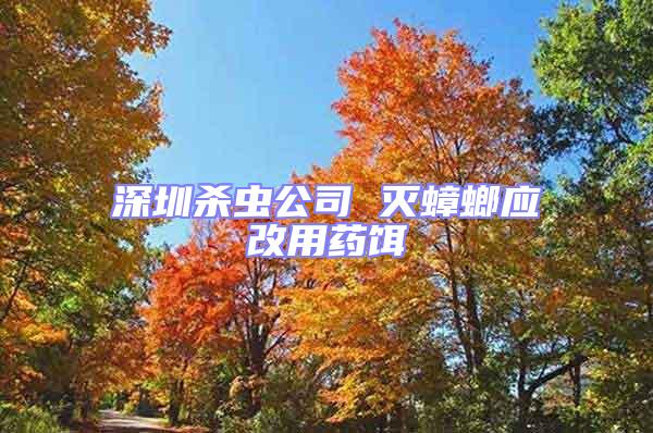 深圳杀虫公司 灭蟑螂应改用药饵