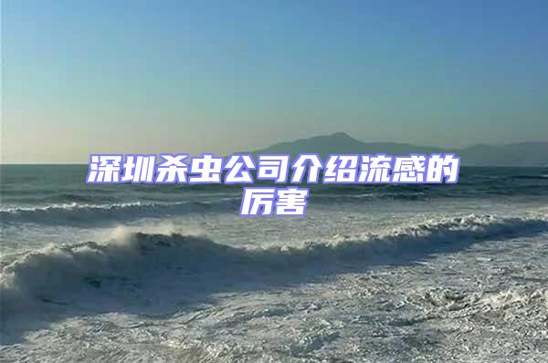 深圳杀虫公司介绍流感的厉害