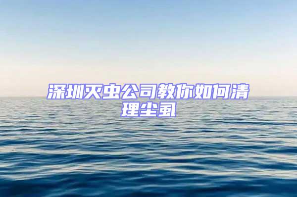 深圳灭虫公司教你如何清理尘虱