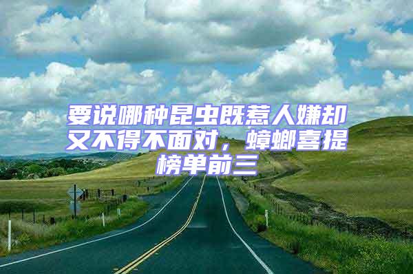 要说哪种昆虫既惹人嫌却又不得不面对，蟑螂喜提榜单前三