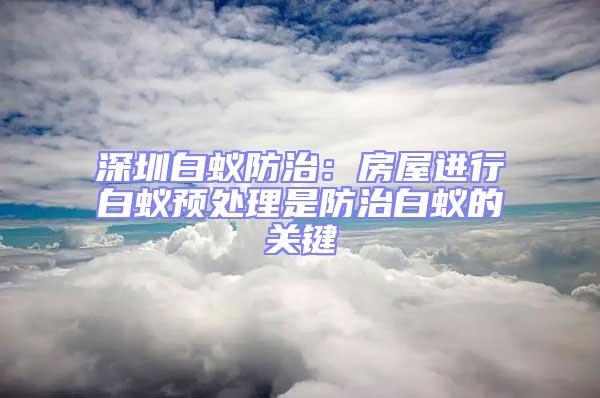 深圳白蚁防治：房屋进行白蚁预处理是防治白蚁的关键