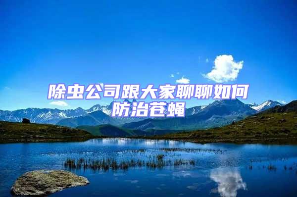 除虫公司跟大家聊聊如何防治苍蝇