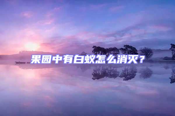 果园中有白蚁怎么消灭？