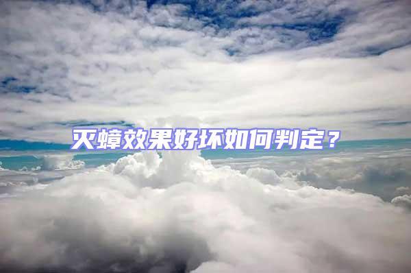 灭蟑效果好坏如何判定？