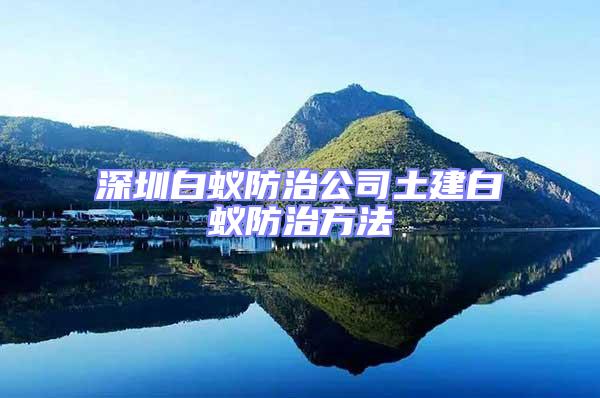 深圳白蚁防治公司土建白蚁防治方法