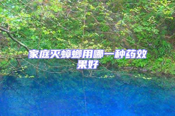 家庭灭蟑螂用哪一种药效果好