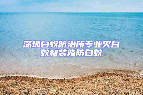 深圳白蚁防治所专业灭白蚁和装修防白蚁