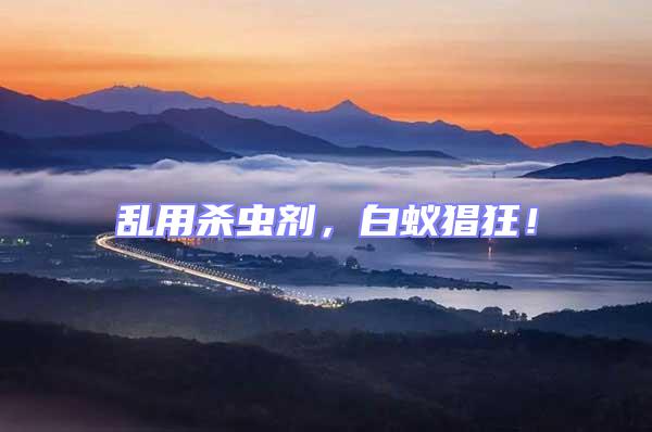 乱用杀虫剂，白蚁猖狂！