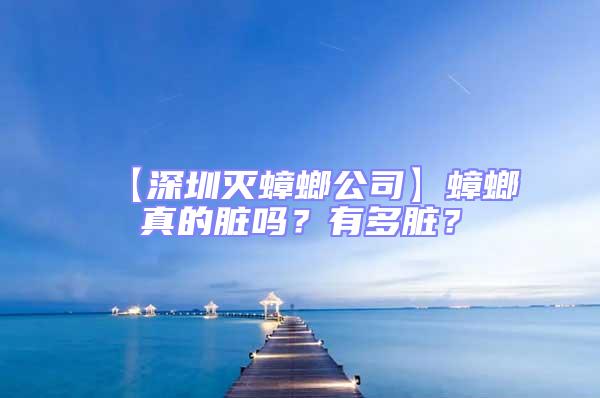 【深圳灭蟑螂公司】蟑螂真的脏吗？有多脏？