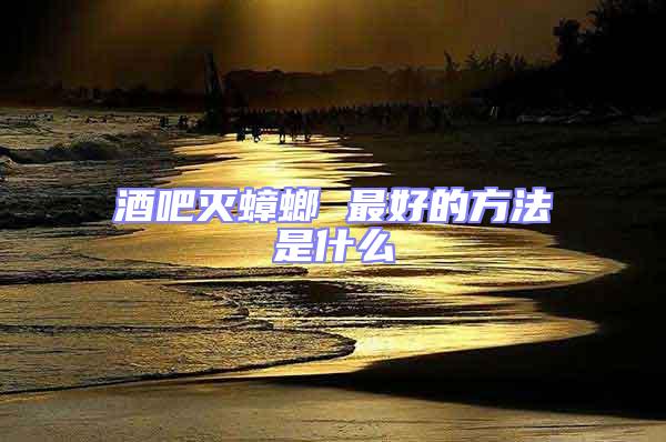酒吧灭蟑螂 最好的方法是什么