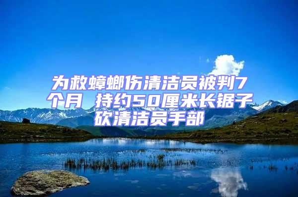 为救蟑螂伤清洁员被判7个月 持约50厘米长锯子砍清洁员手部