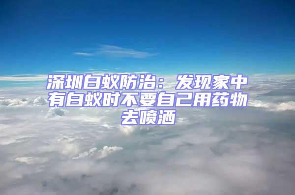 深圳白蚁防治：发现家中有白蚁时不要自己用药物去喷洒