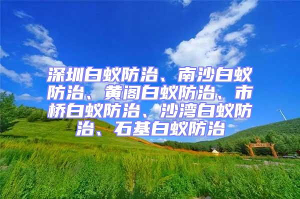 深圳白蚁防治、南沙白蚁防治、黄阁白蚁防治、市桥白蚁防治、沙湾白蚁防治、石基白蚁防治