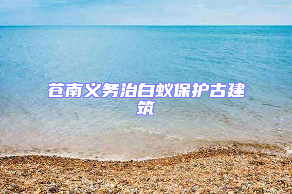 苍南义务治白蚁保护古建筑