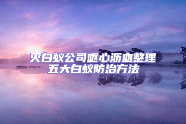 灭白蚁公司呕心沥血整理五大白蚁防治方法