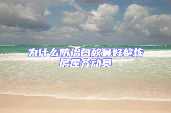 为什么防治白蚁最好整栋房屋齐动员