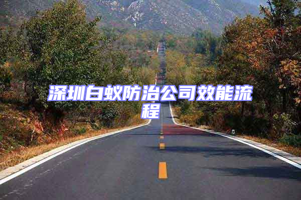 深圳白蚁防治公司效能流程