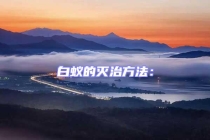 白蚁的灭治方法：