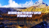 深圳除虫公司推荐几种消灭蟑螂方法